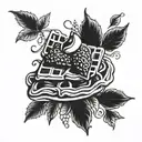 waffle taco tattoo design idea