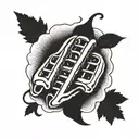 waffle taco tattoo design idea