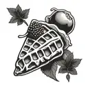 waffle taco tattoo design idea