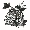 waffle taco tattoo design idea