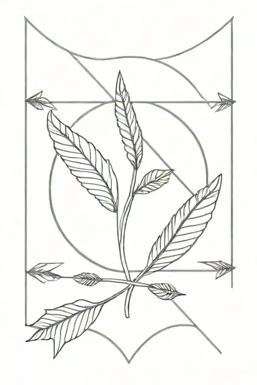 camino shell with arrow tattoo design idea