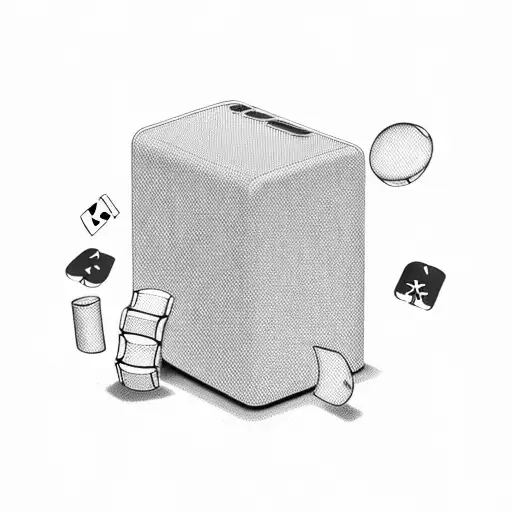 loud speaker and love and poker tattoo design idea