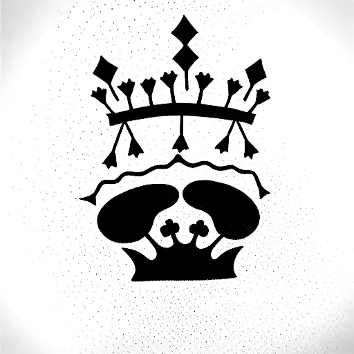 a tree and a crown of a duke combined tattoo design idea