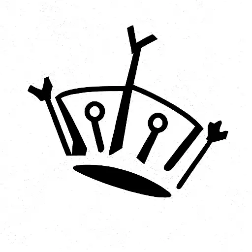 a tree and a crown of a duke tattoo design idea