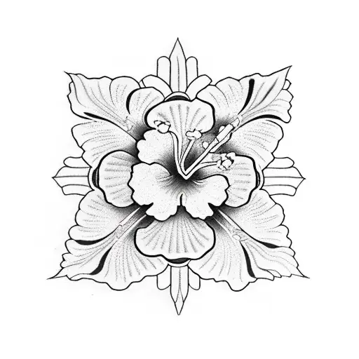 Hibiscus 1943  "family" tattoo design idea