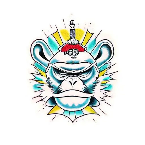 4th wise monkey: To do no evil tattoo design idea