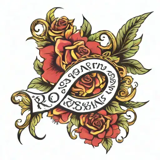 roshni name written inside representing your love you tattoo design idea