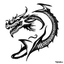 dragon leviathan tattoo design idea