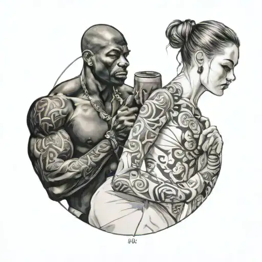 slim white teen girl enslaved by a muscular african male tattoo design idea