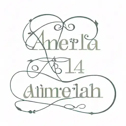 Amelia march 17 24 written underneath tattoo design idea