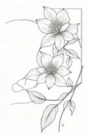 flower and leaves twine from back shoulder to below the collar bones tattoo design idea