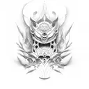 Ghost looking in mirror tattoo design idea