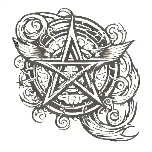 tiny supernatural anti possession symbol tattoo design idea