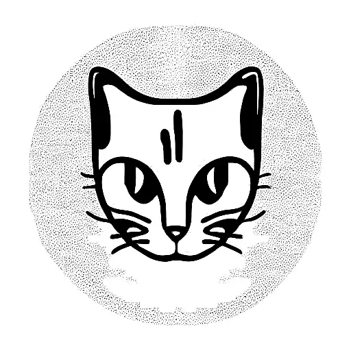 calico cat tattoo design idea
