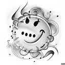 smiley face tattoo design idea