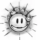 smiley face tattoo design idea