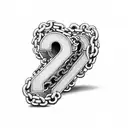 letter k with chain and heart tattoo design idea