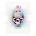 lua, floresta, rave  tattoo design idea