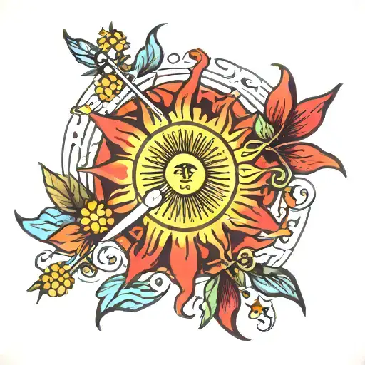 The drawing of a mate and the Sun of May (of Argentina's flag). tattoo design idea