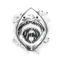shark skull tattoo design idea