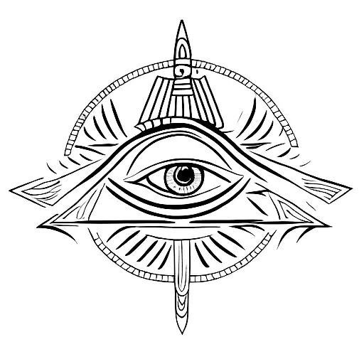 Eye of Ra tattoo design idea