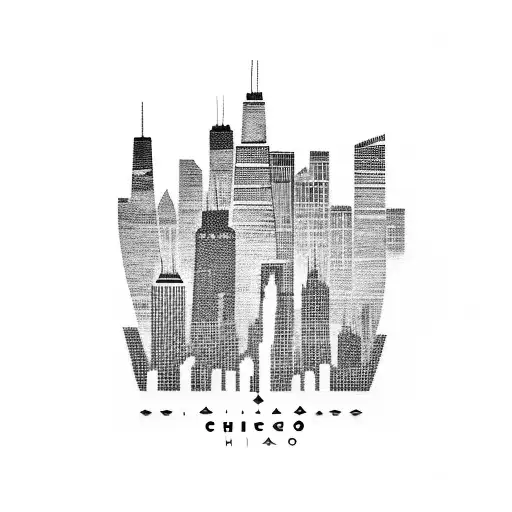 Chicago skyline  tattoo design idea