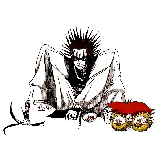 4/12/2022 with Kenpachi Zaraki, Ryuk, Naruto tattoo design idea