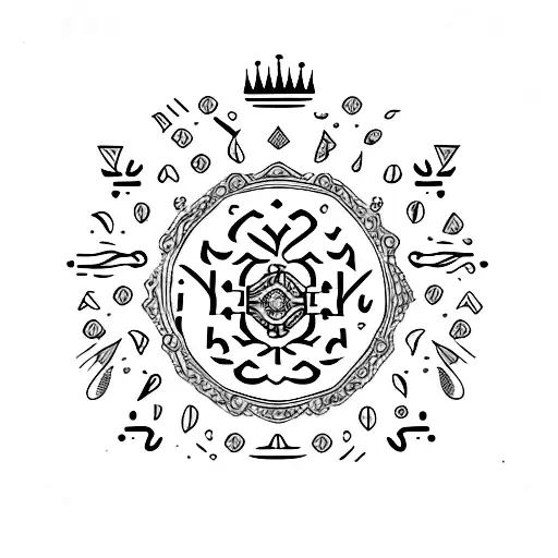 the ring from the Persian tale of king Solomon in which his servants give him a ring with "this too shall pass" enscribe tattoo design idea