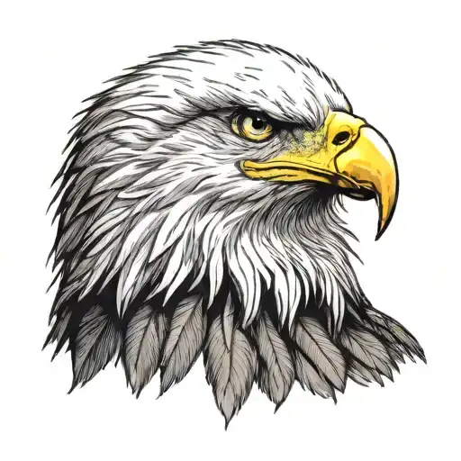 bald eagle tattoo design idea