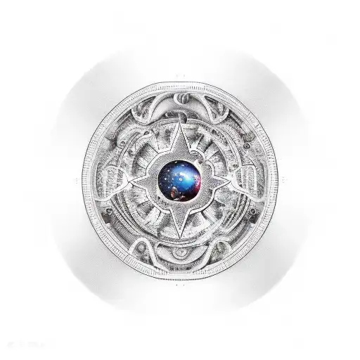 space, time and 369 tattoo design idea