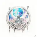 space, time and 369 tattoo design idea