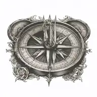 compass rose tattoo design idea