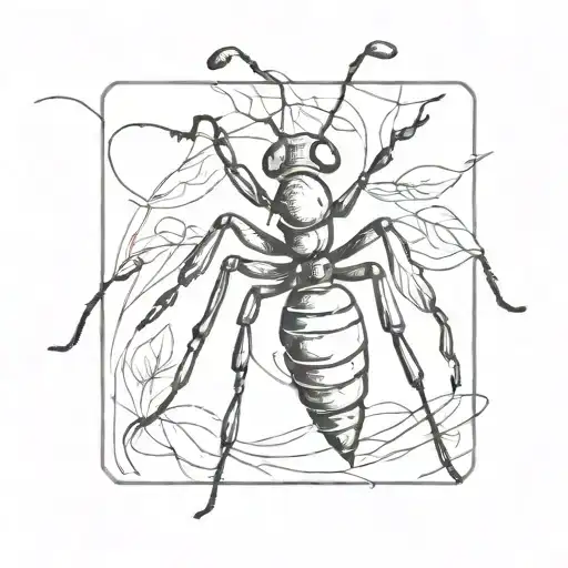 Ant tattoo design idea