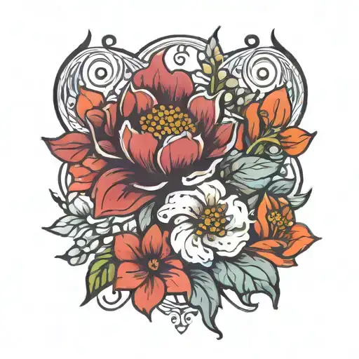 Birth flower December birth flower tattoo design idea