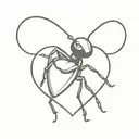 ant carrying a heart tattoo tattoo design idea