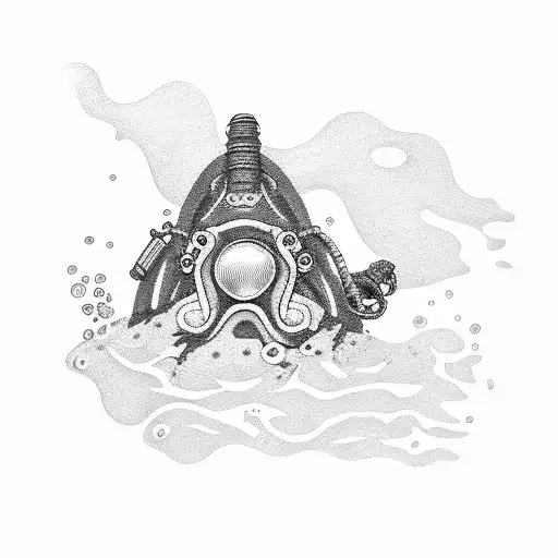 scuba diving  tattoo design idea