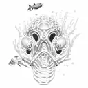 scuba diving  tattoo design idea