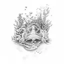 scuba diving  tattoo design idea