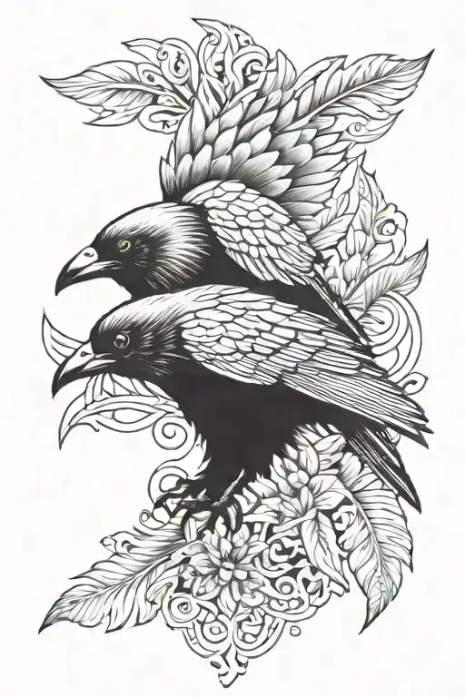 crow feathers on forearm tattoo tattoo design idea