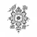  wildflower mountain coast pacific tattoo design idea