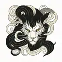 entai and suicune tattoo design idea