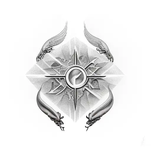 back spine christian symbols tattoo design idea