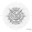 back spine christian symbols tattoo design idea