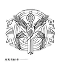 back spine christian symbols tattoo design idea