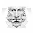 Marcus Aurelius beautiful stern  tattoo design idea