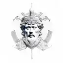 Marcus Aurelius beautiful stern  tattoo design idea