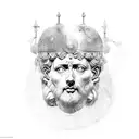 Marcus Aurelius beautiful stern  tattoo design idea
