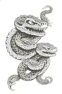 Aztec double headed snake tattoo design idea