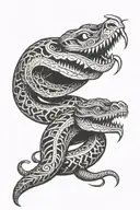 Aztec double headed snake tattoo design idea