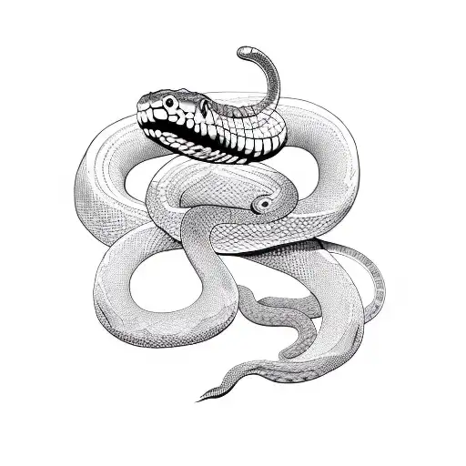 snake eating its own tail tattoo design idea